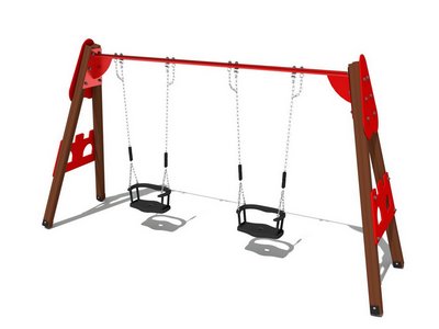 Качели деревянные Крепость ИО 01060