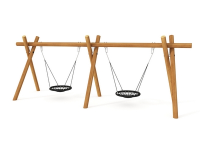 Качели двойные Триумф 5 на импрегнированных бревнах