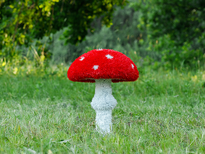 Топиари гриб Мухомор стройный, h=45 см - газон Eco