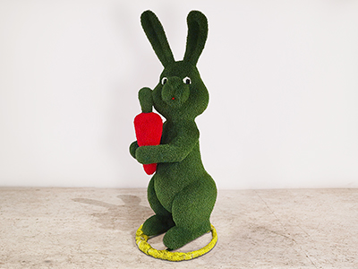 Топиари Кролик с морковкой, h= 170см - газон Есо