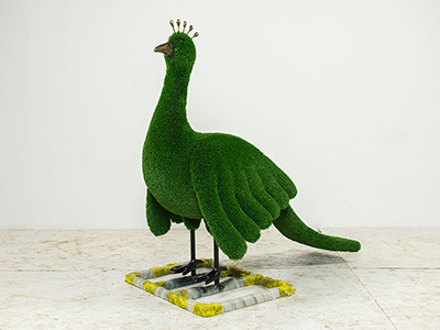 Топиари Павлин зеленый, композиция для клумбы - газон Eco