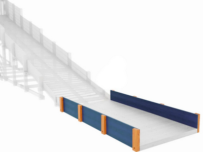 Выкат 2 метра для зимних горок Snow Fox (цветной)