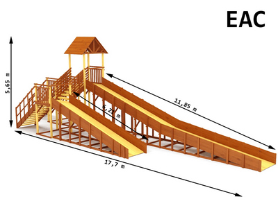 Зимняя горка TORUDA Север - 9/4 (скаты 11,85 м и 6,21 м)