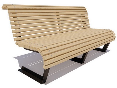 Парковая скамейка Уфа, Сосна