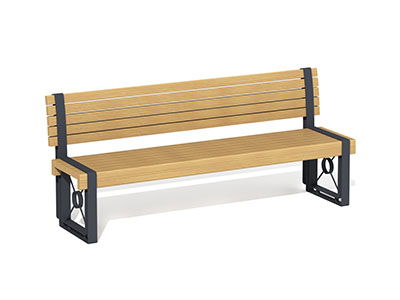 Скамья со спинкой Строгие формы