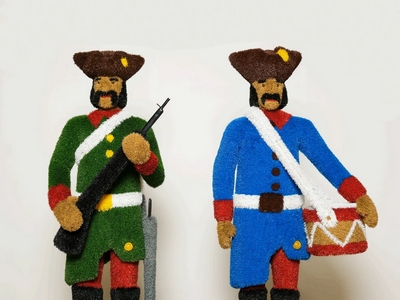 Топиари Композиция гусары, Ярополк и Светозар - газон Eco, h=180 см