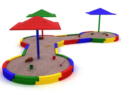 Песочница Трио BL 2 (с зонтиками)