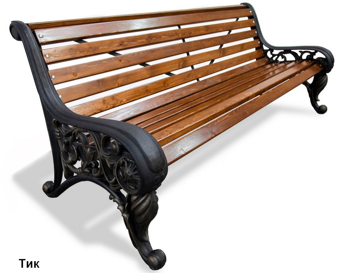 Скамейка парковая Москва, Лиственница - вид 2