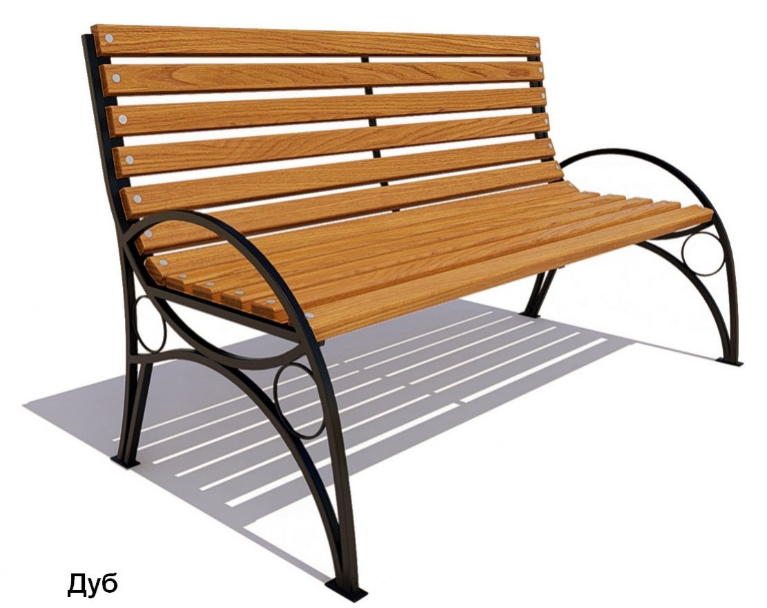 Скамейка уличная Тверь, Сосна - вид 4