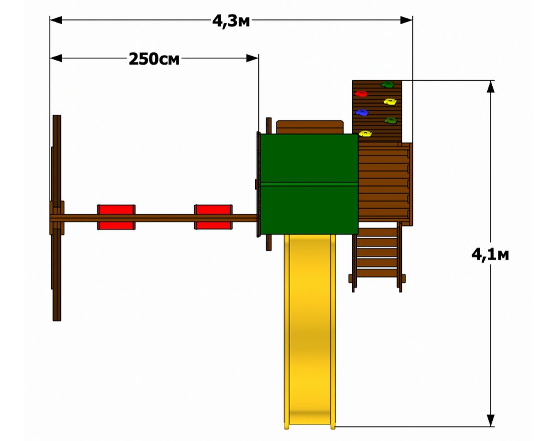 Детская игровая площадка Мулен с барной стойкой - вид 2