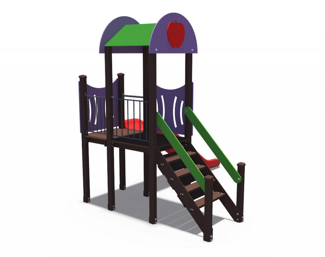 Детский игровой комплекс Солнышко Лето (скат пластиковый) Н-1200 ДИО 03010 - вид 4