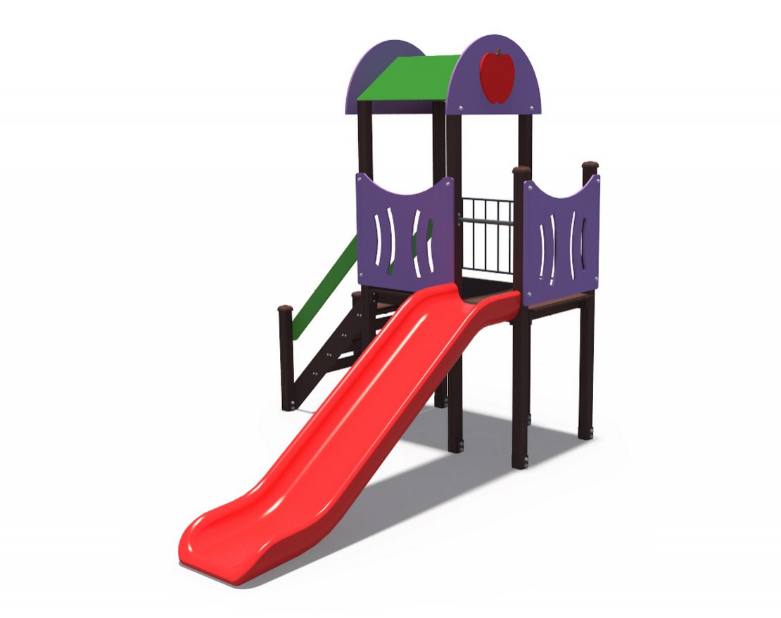 Детский игровой комплекс Солнышко Лето (скат пластиковый) Н-1200 ДИО 03010 - вид 3