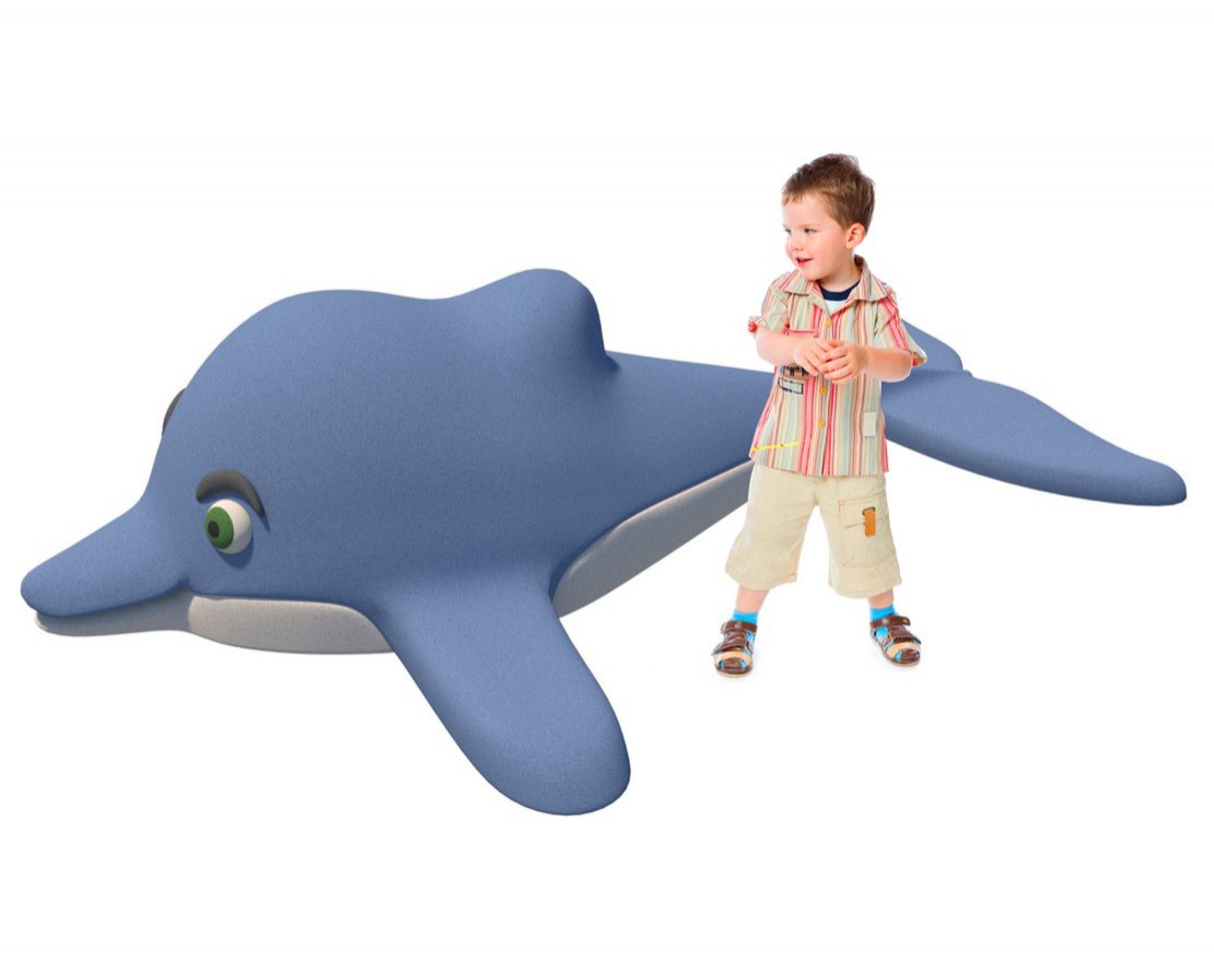 Фигура из резиновой крошки Дельфин - вид 3