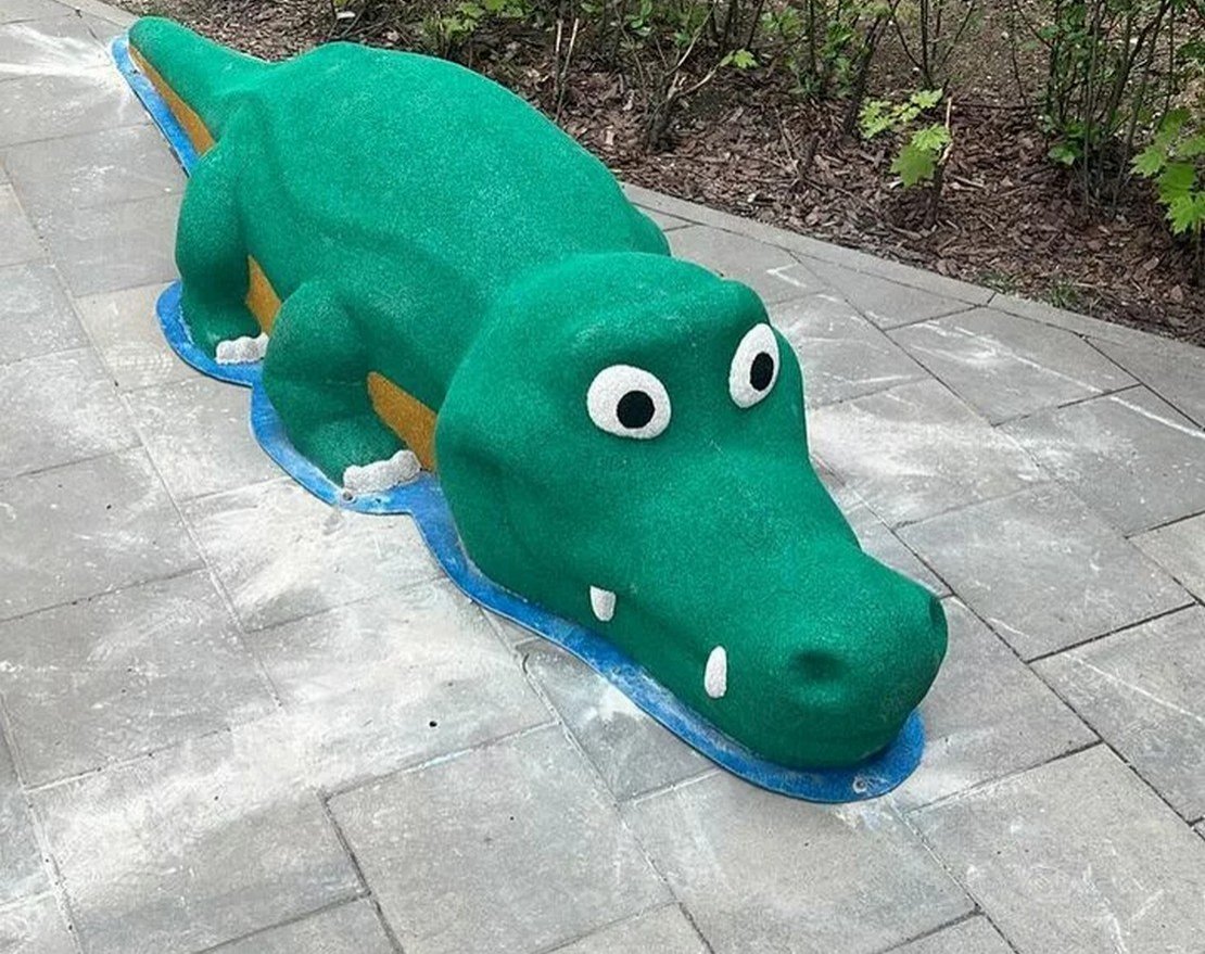 Фигура из резиновой крошки Крокодил - вид 4