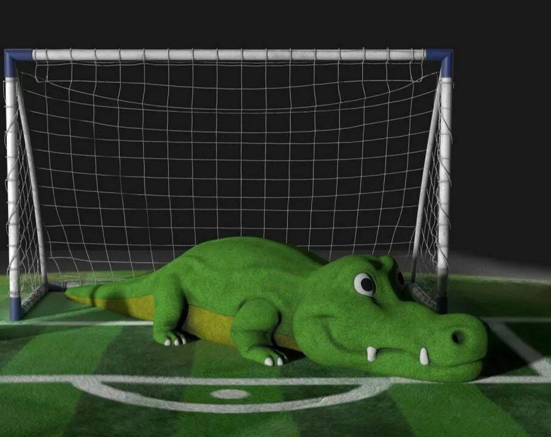 Фигура из резиновой крошки Крокодил - вид 3