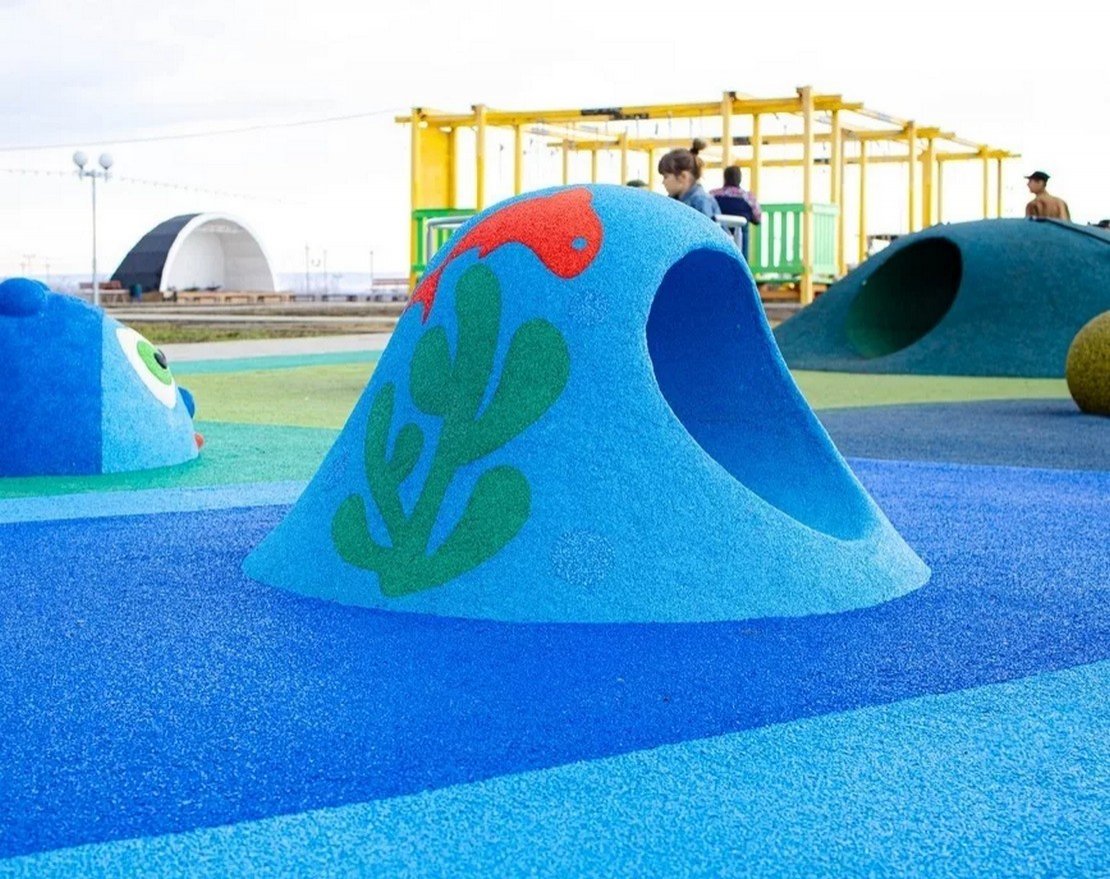 Фигура из резиновой крошки Тоннель с рисунком - вид 3