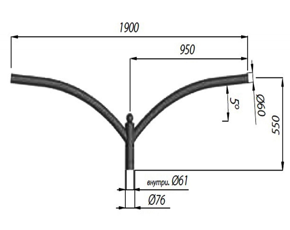 К55-А Кронштейн, навершие штамповка - вид 2