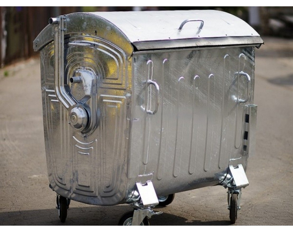 Контейнер оцинкованный для ТБО 1.1м3 (1100л) 1136 - вид 3