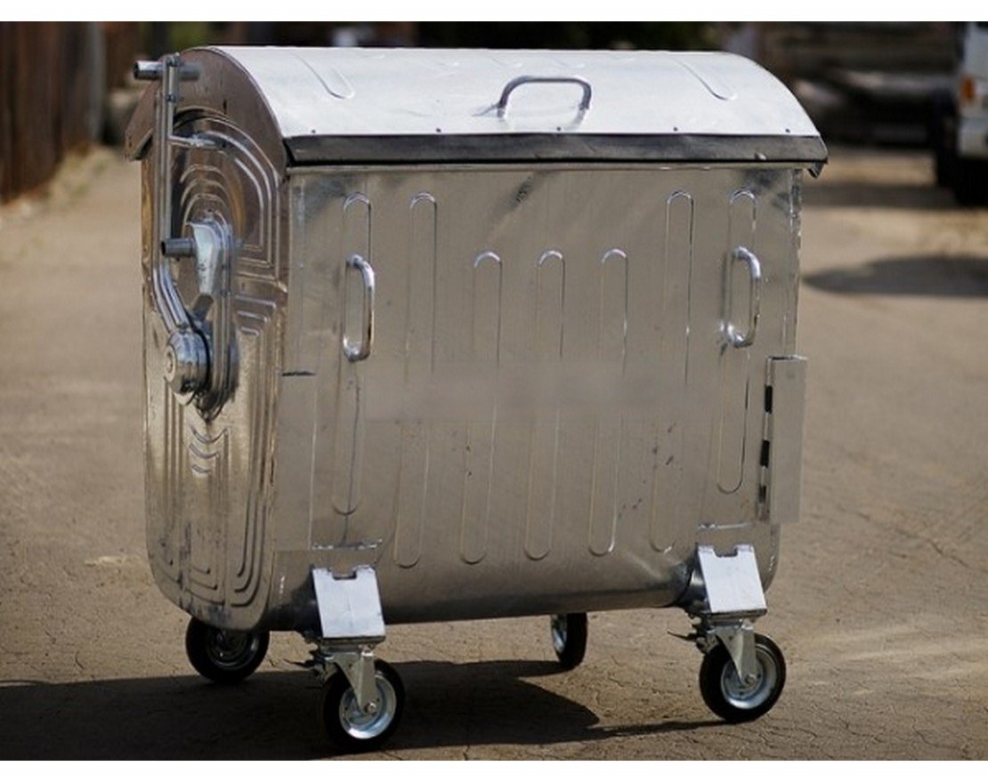 Контейнер оцинкованный для ТБО 1.1м3 (1100л) 1136 - вид 2