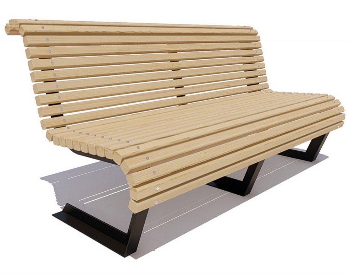 Парковая скамейка Уфа, Лиственница - вид 5