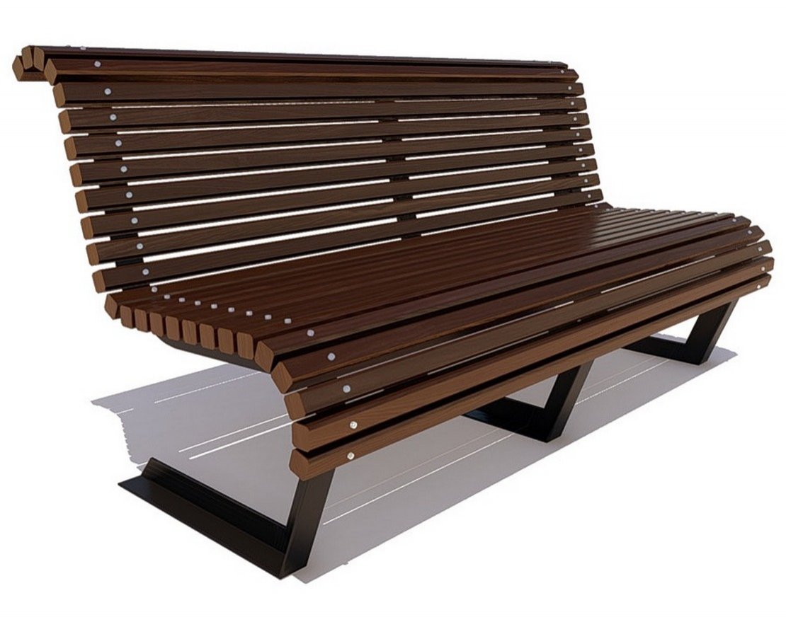 Парковая скамейка Уфа, Сосна - вид 5