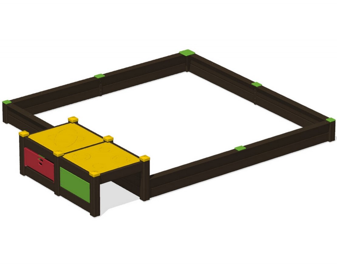 Песочница с игровым модулем Яркое соседство - вид 4