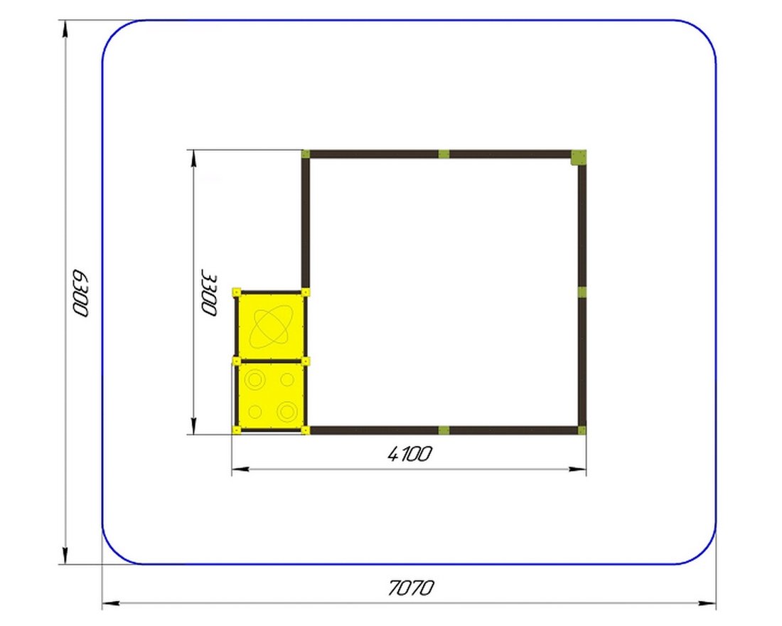 Песочница с игровым модулем Яркое соседство - вид 2