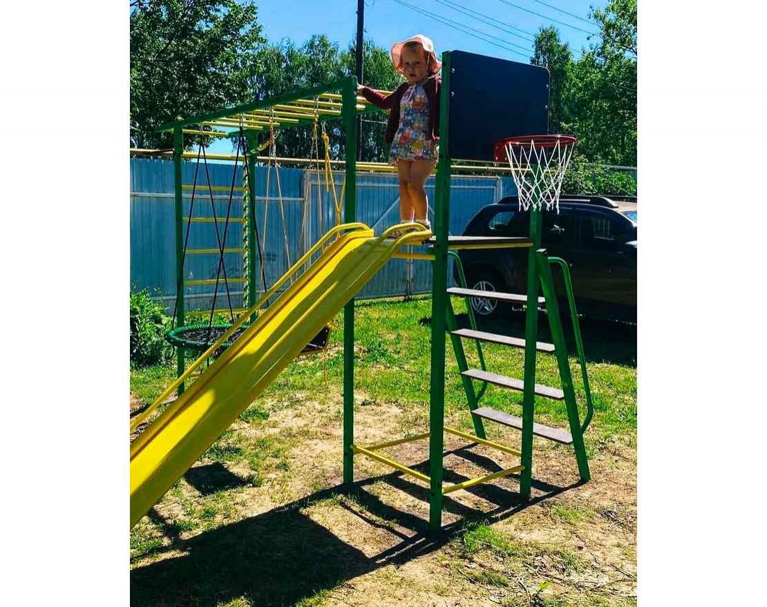 Щит с кольцом баскетбольным 295 мм к квадратному профилю - вид 3