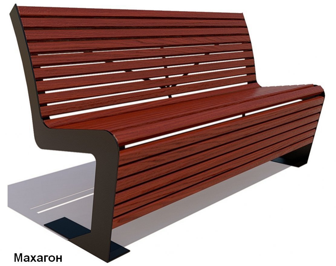 Скамейка парковая Пушкино, Лиственница - вид 4