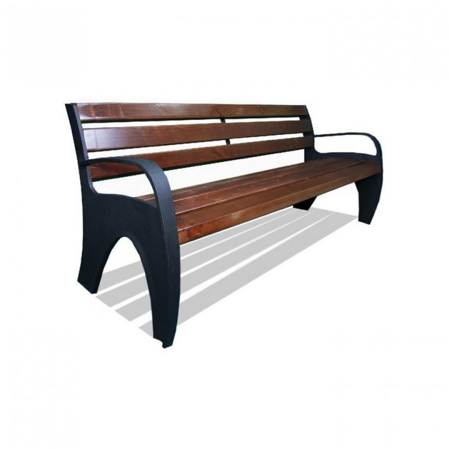 Скамейка парковая Волна, Лиственница - вид 4