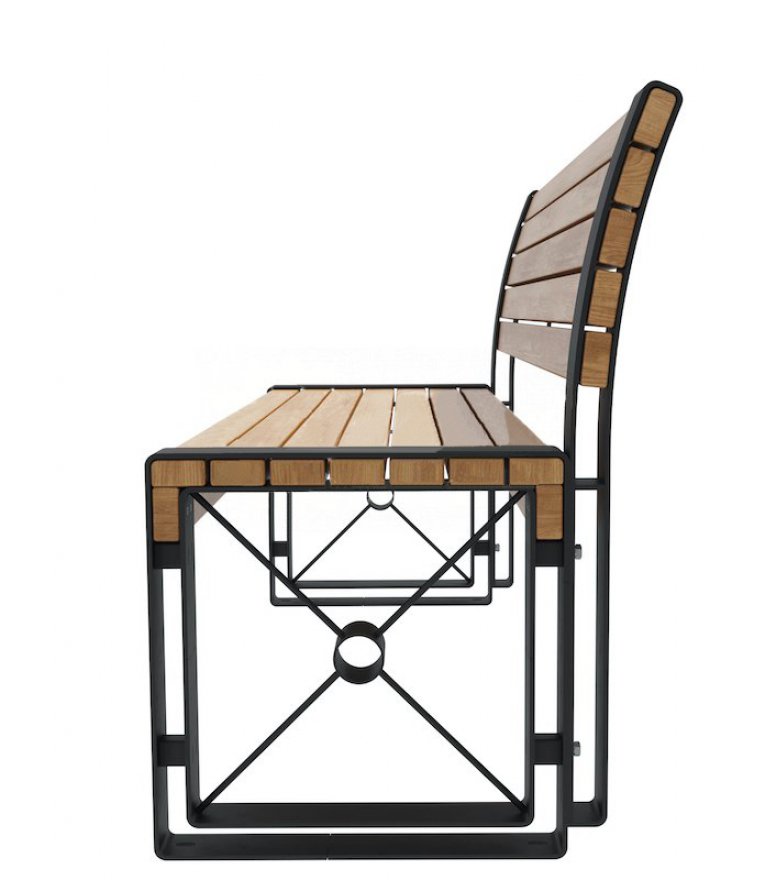 Скамейка стальная TORUDA 049 1,5 м - вид 3