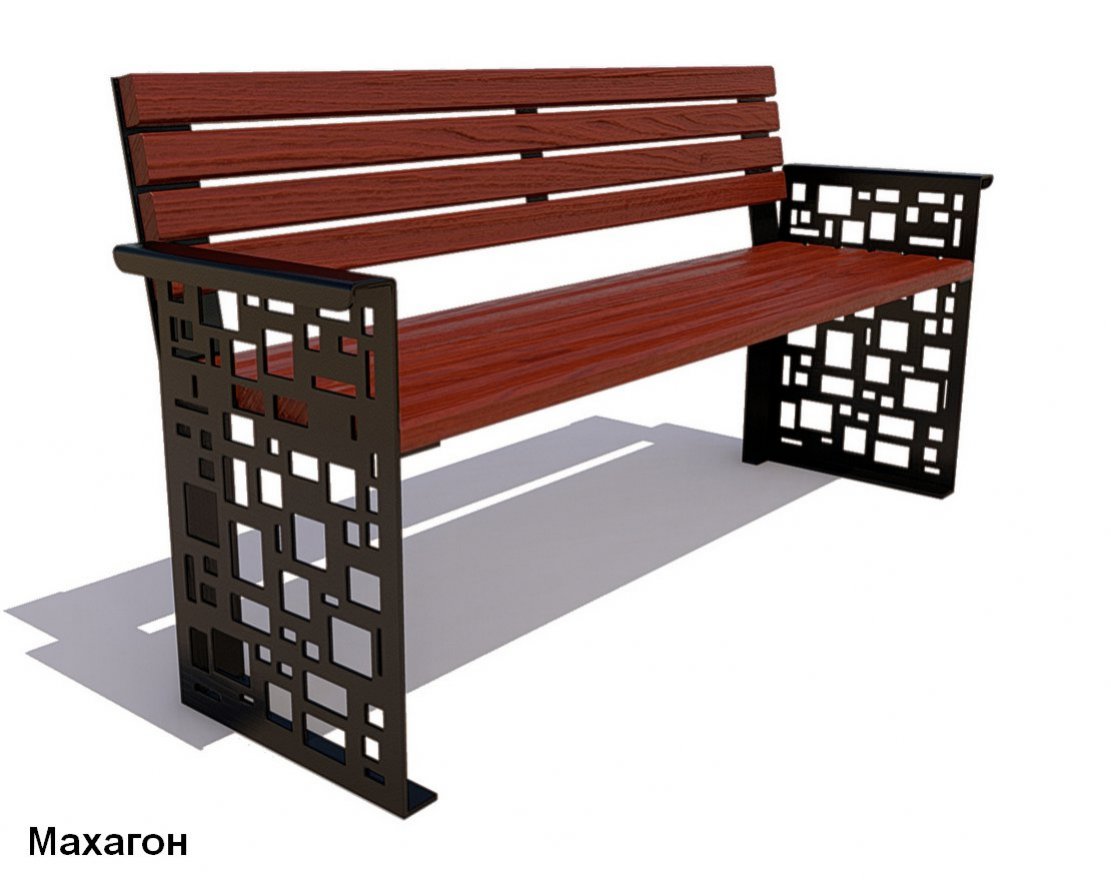 Скамейка уличная Барселона, Лиственница - вид 4