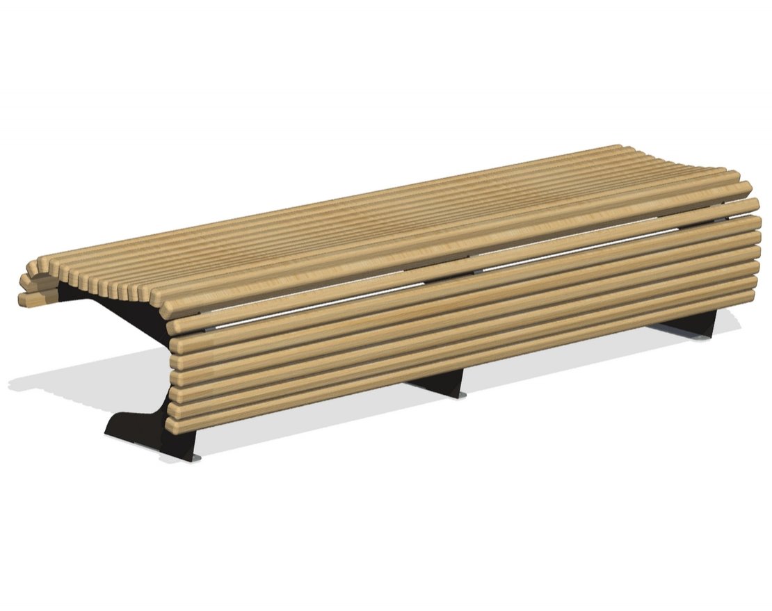 Скамья Волна легкости - вид 4