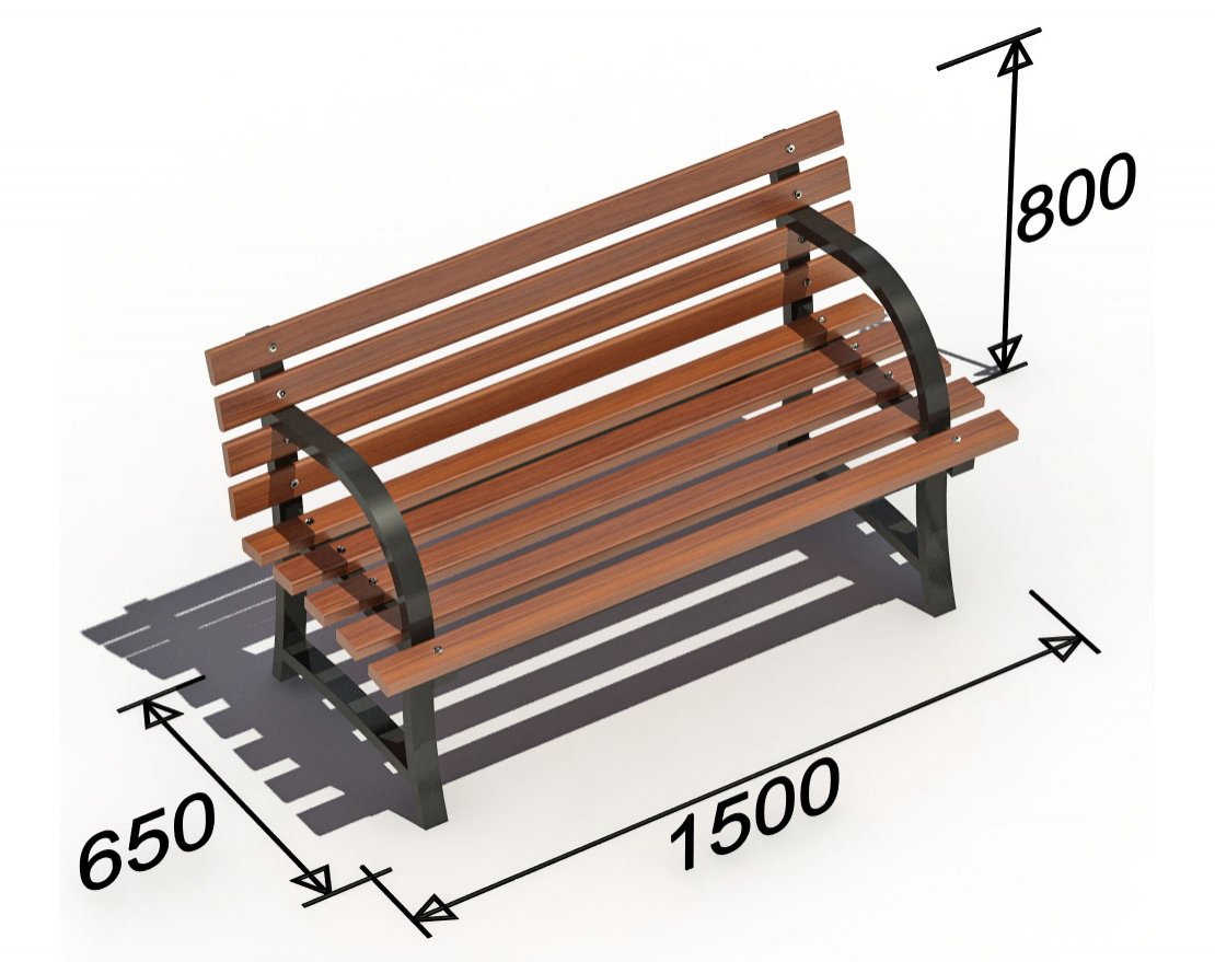 Скамья парковая 2 - вид 3