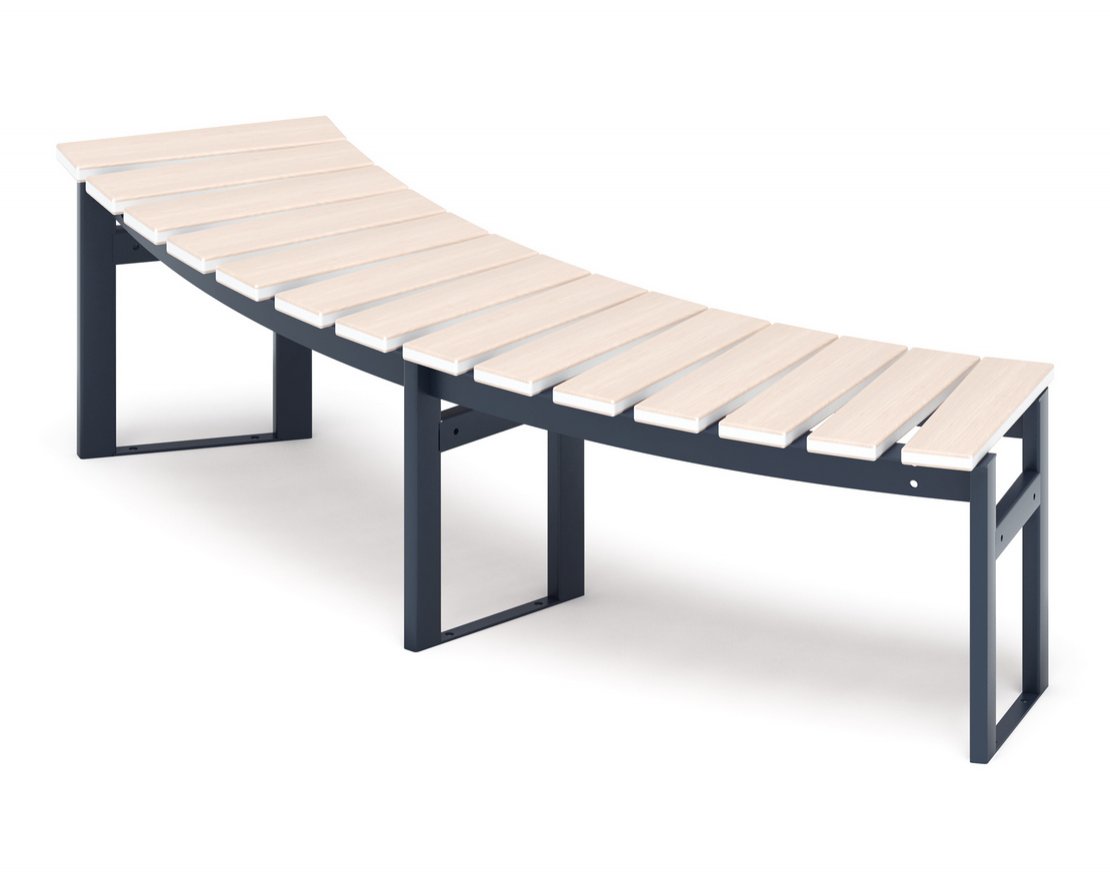 Скамья модульная Радиус комфорта-2 (беленый дуб) - вид 3