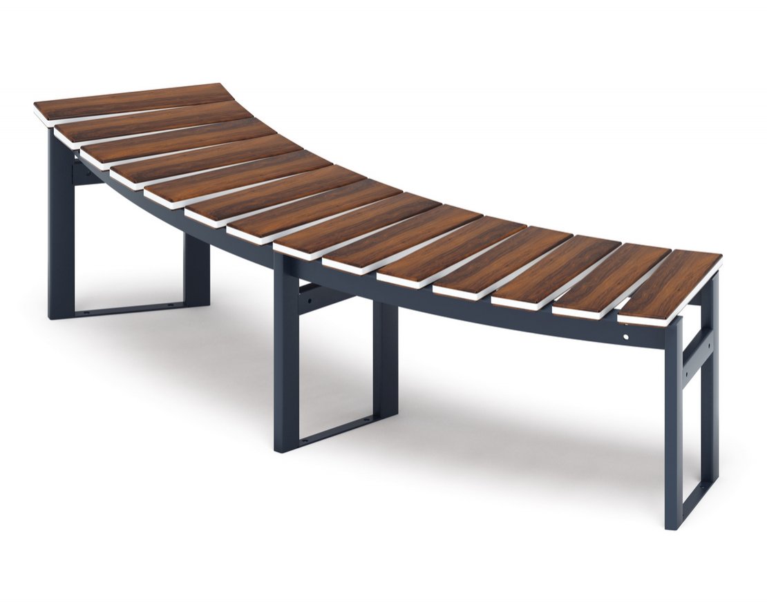 Скамья модульная Радиус комфорта-1 (тёмный дуб) - вид 3