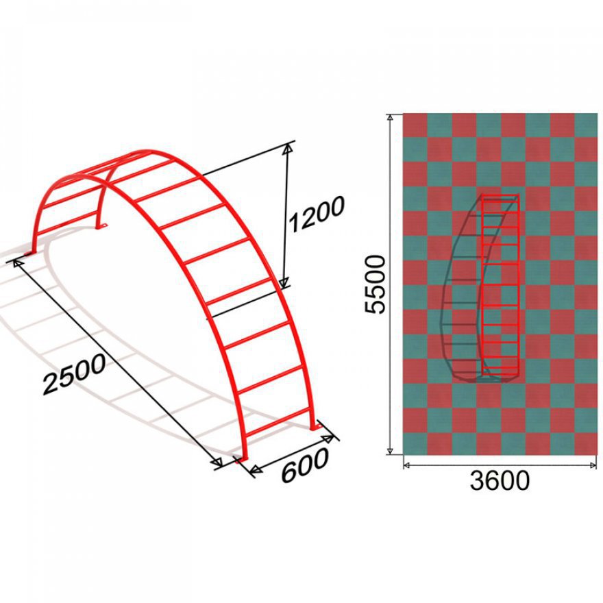Турник Мостик BL - вид 3