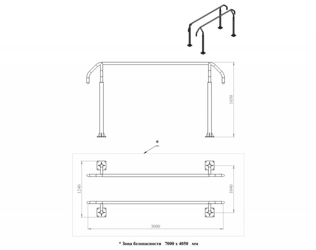 Уличный тренажер TORUDA «Брусья» 5 - вид 3