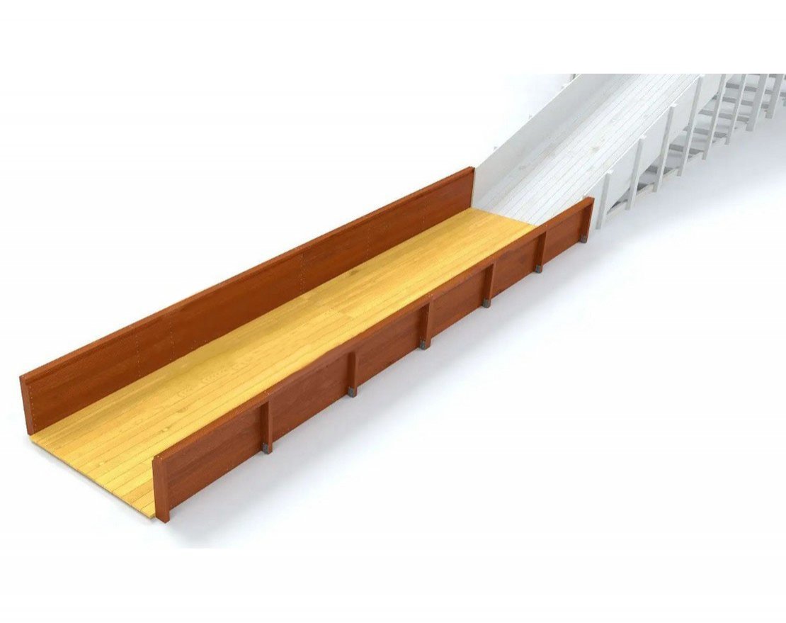 Выкат для зимней горки 3 м (ширина ската 1,25 м) - вид 4