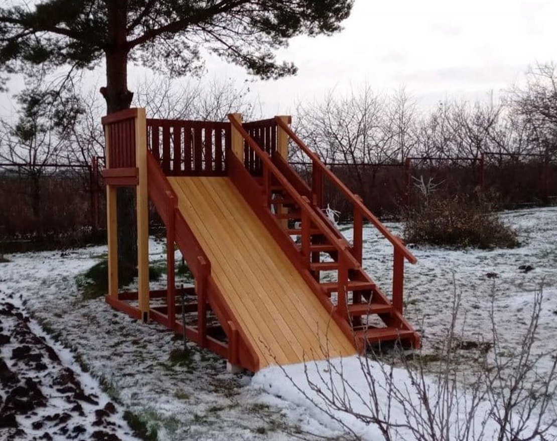 Зимняя деревянная горка TORUDA Север-3 (скат 3 м) - вид 2