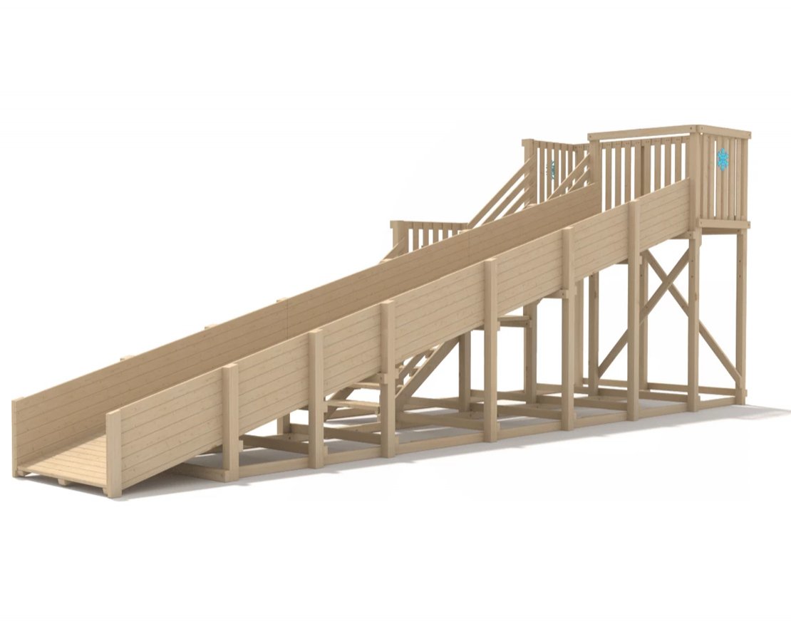 Зимняя горка Snow Fox (скат 8 м), без окраски - вид 2