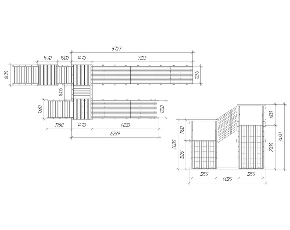Зимняя горка TORUDA Север - 7/5 (скаты 5 м и 7,68 м) - вид 3