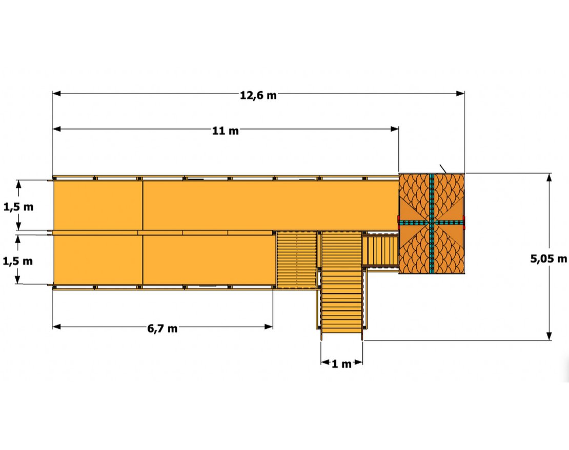 Зимняя горка Аляска 4 (скат 6.7 м и 11м) - вид 2